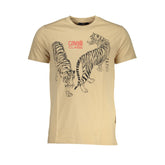 Cavalli Class Beige Cotton T-Shirt -   -  Cavalli Class.